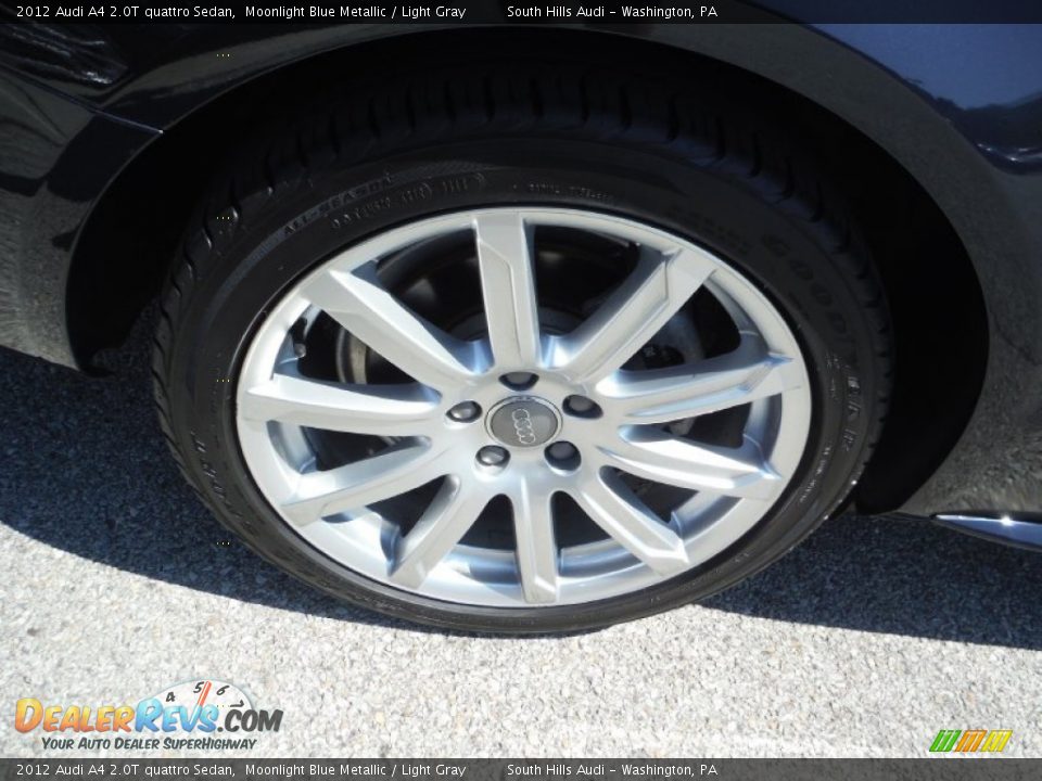 2012 Audi A4 2.0T quattro Sedan Moonlight Blue Metallic / Light Gray Photo #12