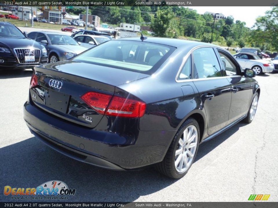2012 Audi A4 2.0T quattro Sedan Moonlight Blue Metallic / Light Gray Photo #13