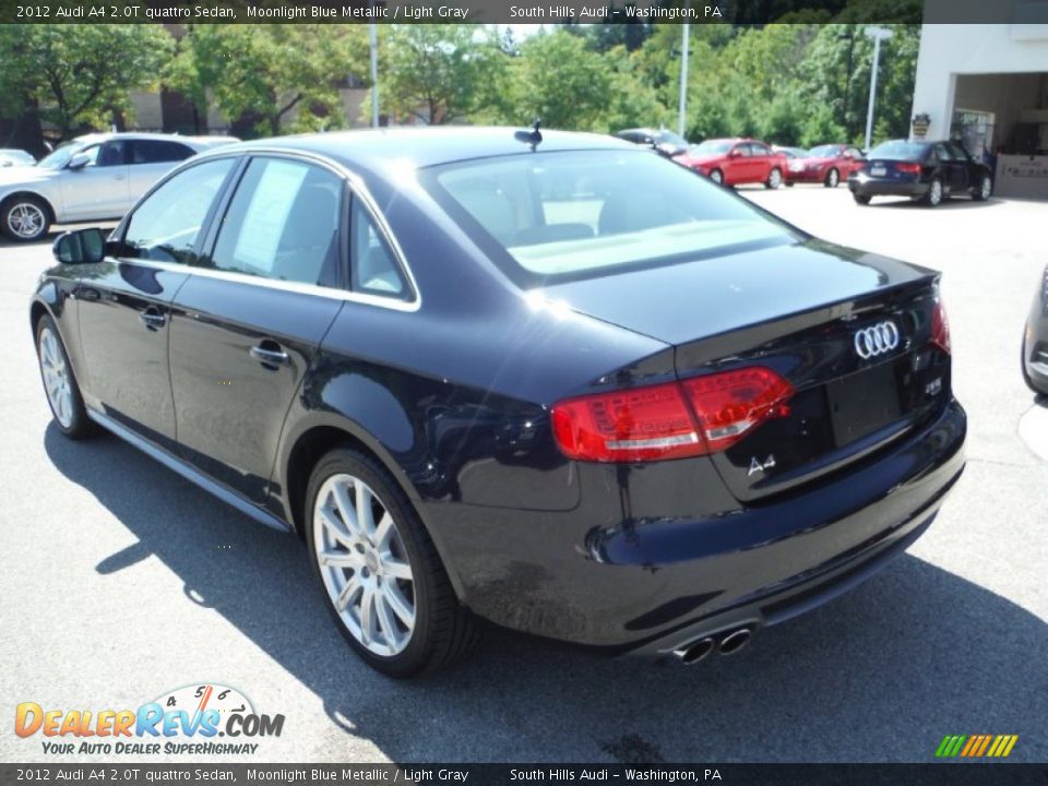 2012 Audi A4 2.0T quattro Sedan Moonlight Blue Metallic / Light Gray Photo #15