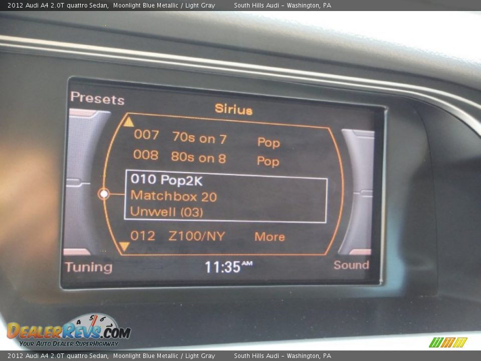 2012 Audi A4 2.0T quattro Sedan Moonlight Blue Metallic / Light Gray Photo #23