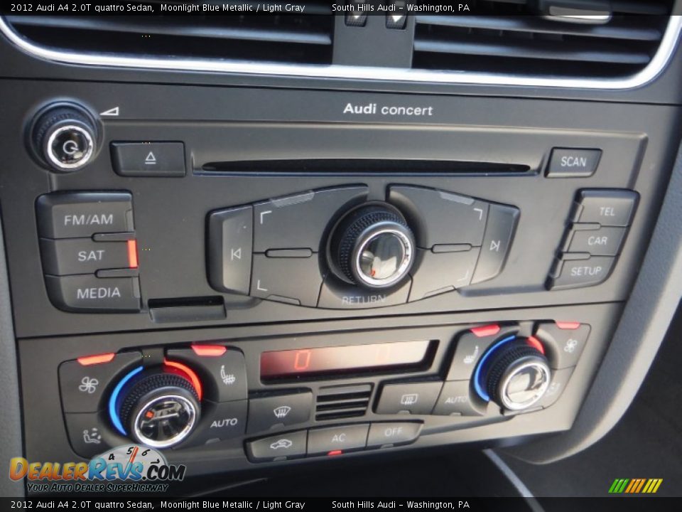 2012 Audi A4 2.0T quattro Sedan Moonlight Blue Metallic / Light Gray Photo #24