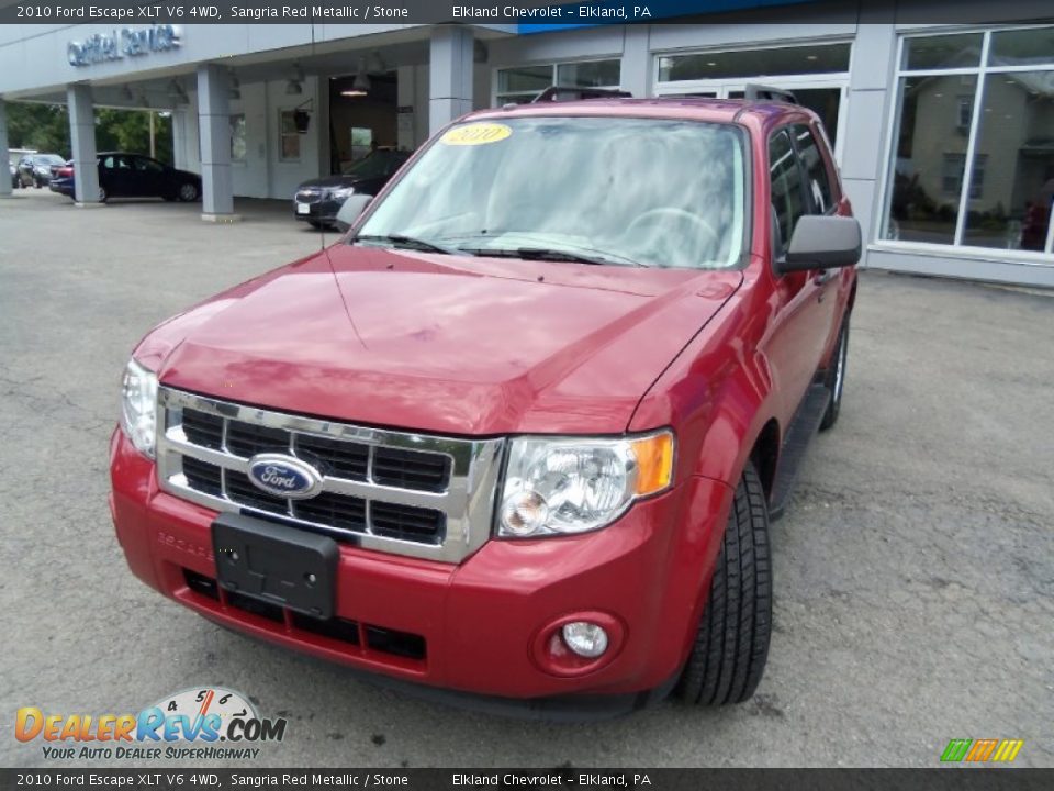 2010 Ford Escape XLT V6 4WD Sangria Red Metallic / Stone Photo #2
