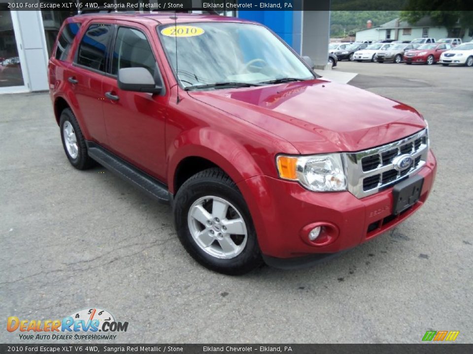 2010 Ford Escape XLT V6 4WD Sangria Red Metallic / Stone Photo #4