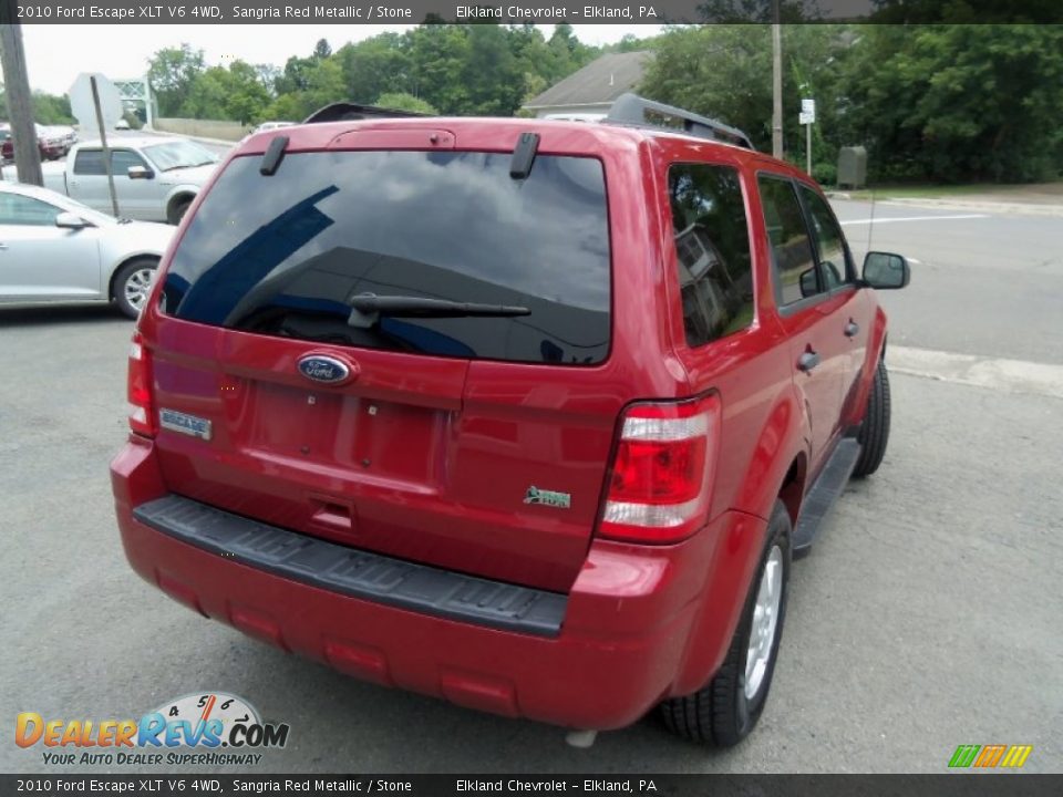 2010 Ford Escape XLT V6 4WD Sangria Red Metallic / Stone Photo #8