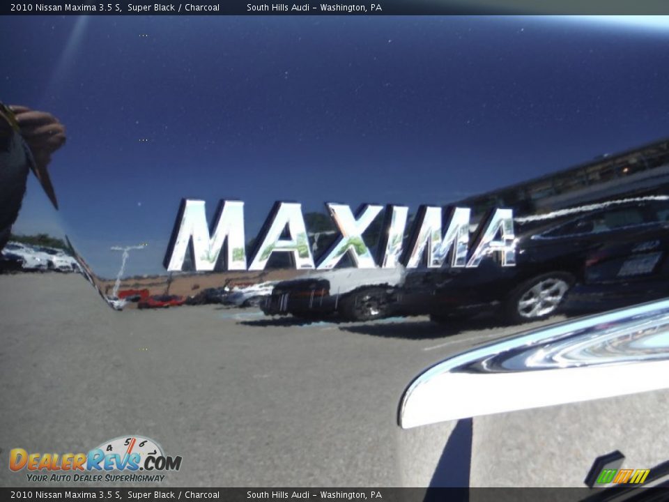 2010 Nissan Maxima 3.5 S Super Black / Charcoal Photo #12