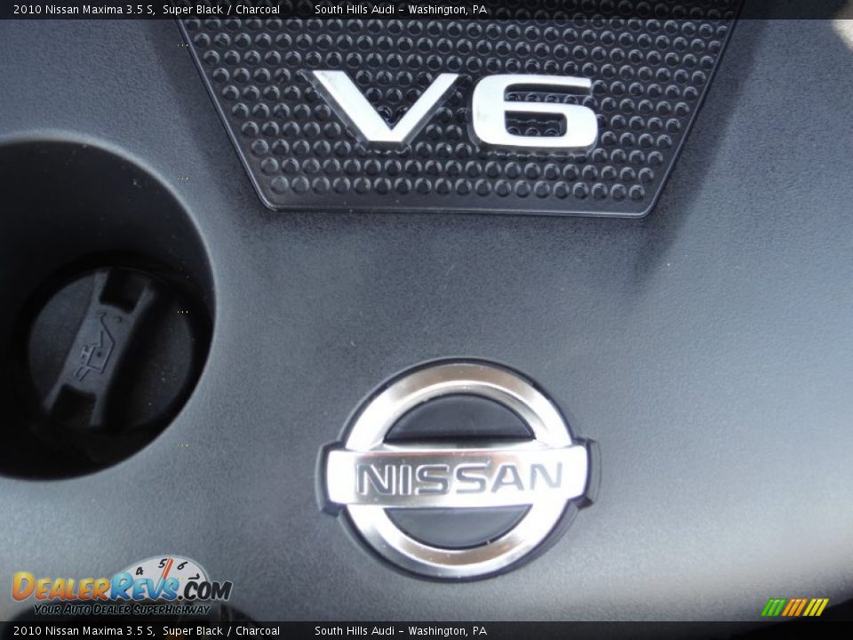 2010 Nissan Maxima 3.5 S Super Black / Charcoal Photo #14
