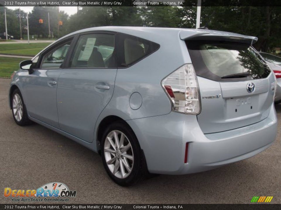 2012 Toyota Prius v Five Hybrid Clear Sky Blue Metallic / Misty Gray Photo #3