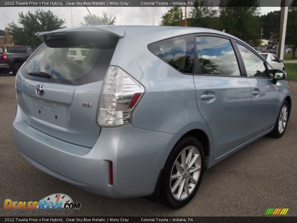 2012 Toyota Prius v Five Hybrid Clear Sky Blue Metallic / Misty Gray Photo #4