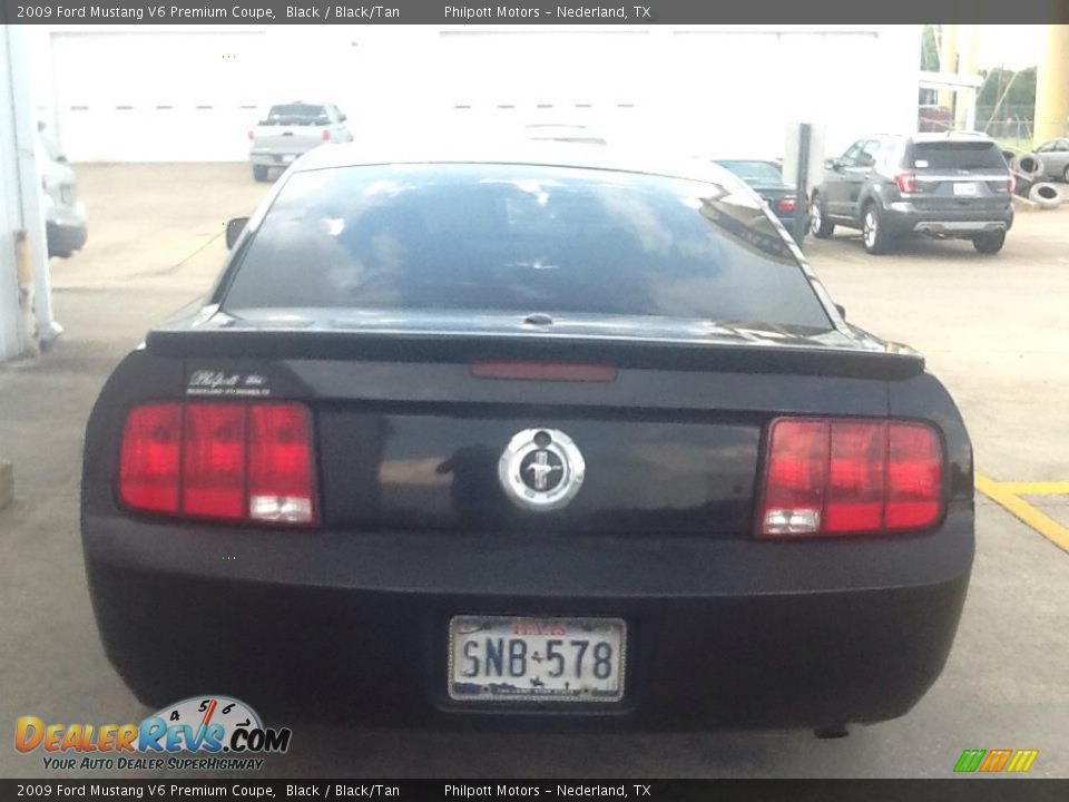 2009 Ford Mustang V6 Premium Coupe Black / Black/Tan Photo #3