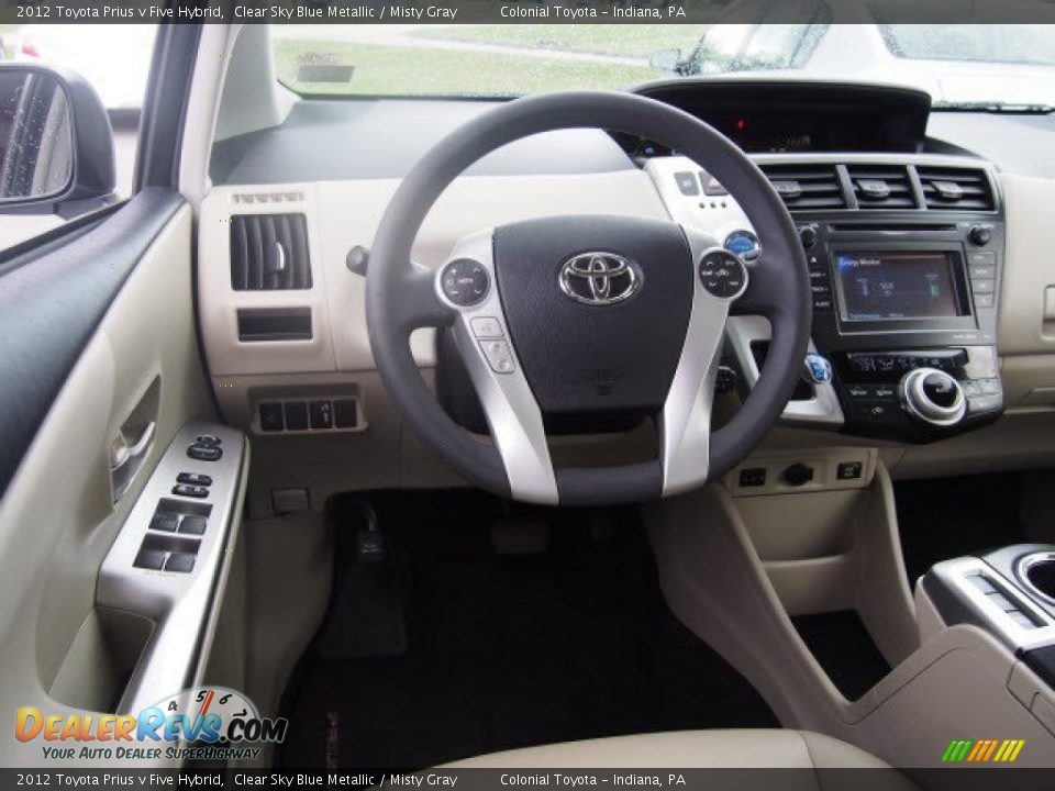 2012 Toyota Prius v Five Hybrid Clear Sky Blue Metallic / Misty Gray Photo #8