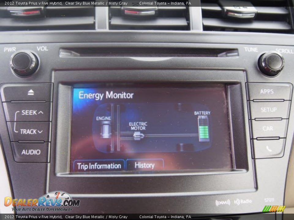 2012 Toyota Prius v Five Hybrid Clear Sky Blue Metallic / Misty Gray Photo #12