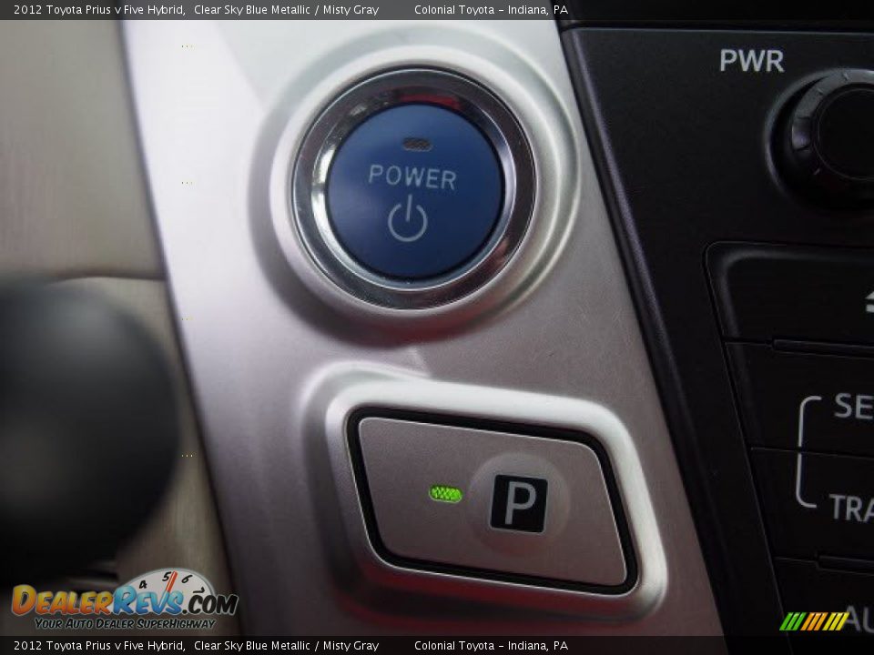2012 Toyota Prius v Five Hybrid Clear Sky Blue Metallic / Misty Gray Photo #15