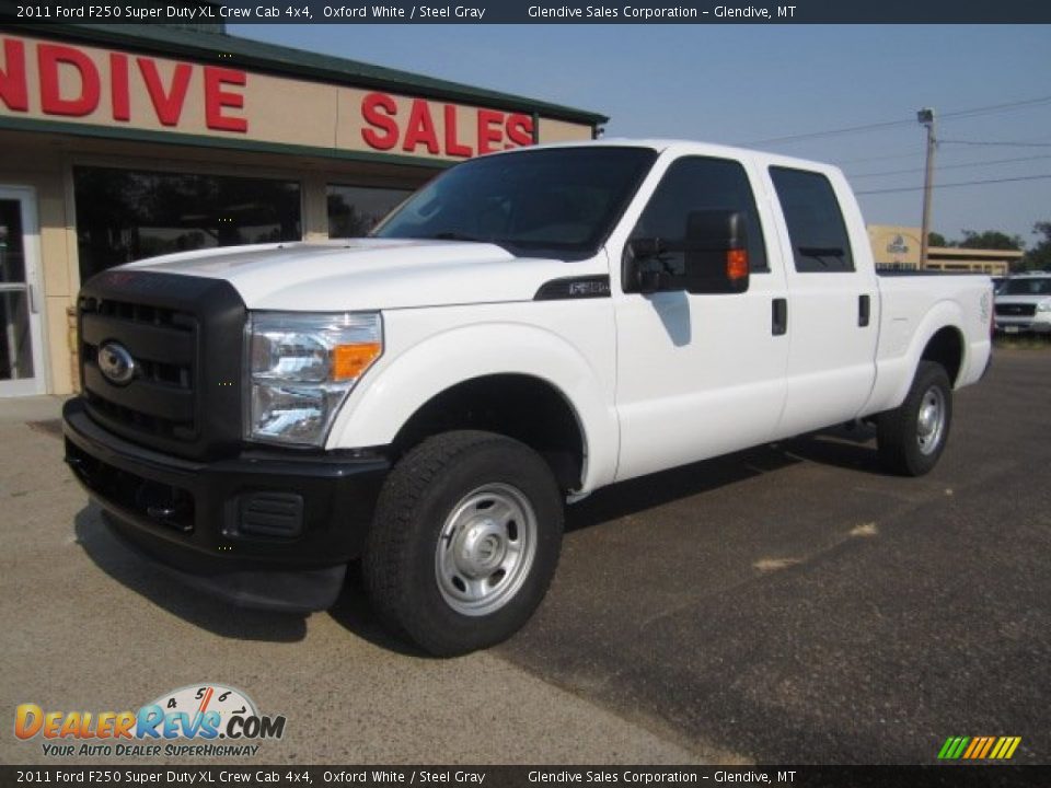 2011 Ford F250 Super Duty XL Crew Cab 4x4 Oxford White / Steel Gray Photo #1