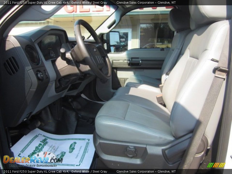 2011 Ford F250 Super Duty XL Crew Cab 4x4 Oxford White / Steel Gray Photo #7