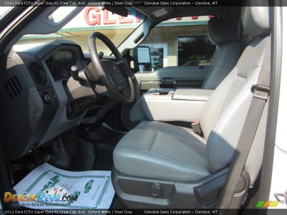 2011 Ford F250 Super Duty XL Crew Cab 4x4 Oxford White / Steel Gray Photo #14