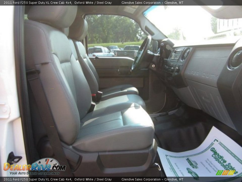 2011 Ford F250 Super Duty XL Crew Cab 4x4 Oxford White / Steel Gray Photo #15