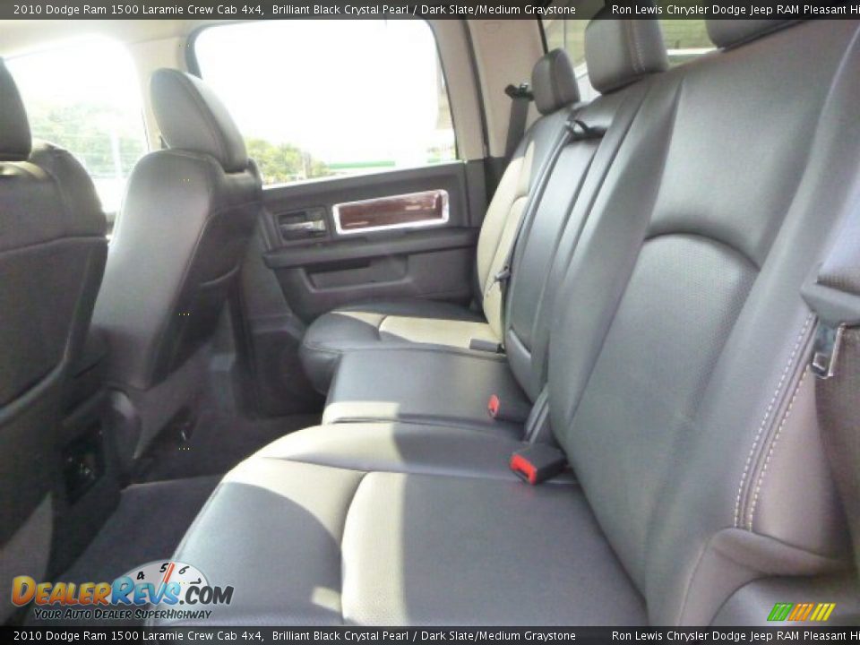 2010 Dodge Ram 1500 Laramie Crew Cab 4x4 Brilliant Black Crystal Pearl / Dark Slate/Medium Graystone Photo #4