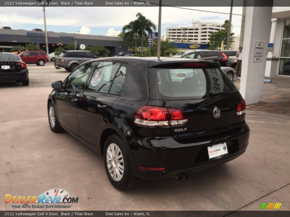2012 Volkswagen Golf 4 Door Black / Titan Black Photo #3