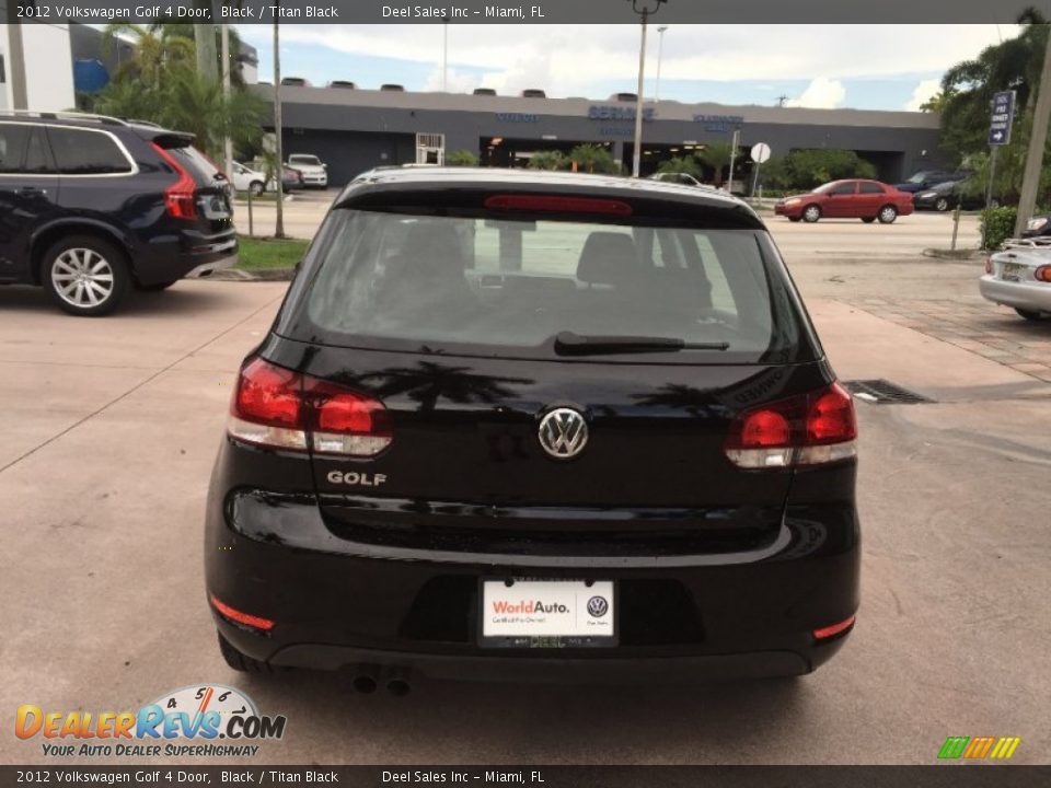 2012 Volkswagen Golf 4 Door Black / Titan Black Photo #4