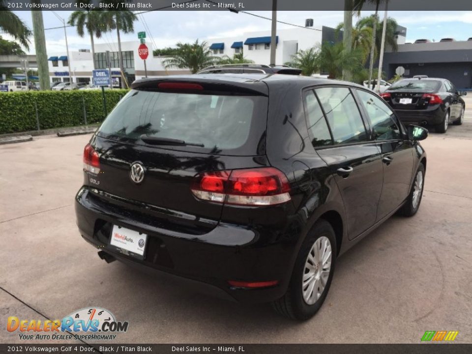 2012 Volkswagen Golf 4 Door Black / Titan Black Photo #5