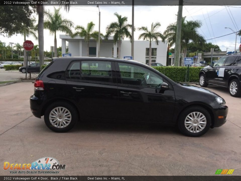 2012 Volkswagen Golf 4 Door Black / Titan Black Photo #6