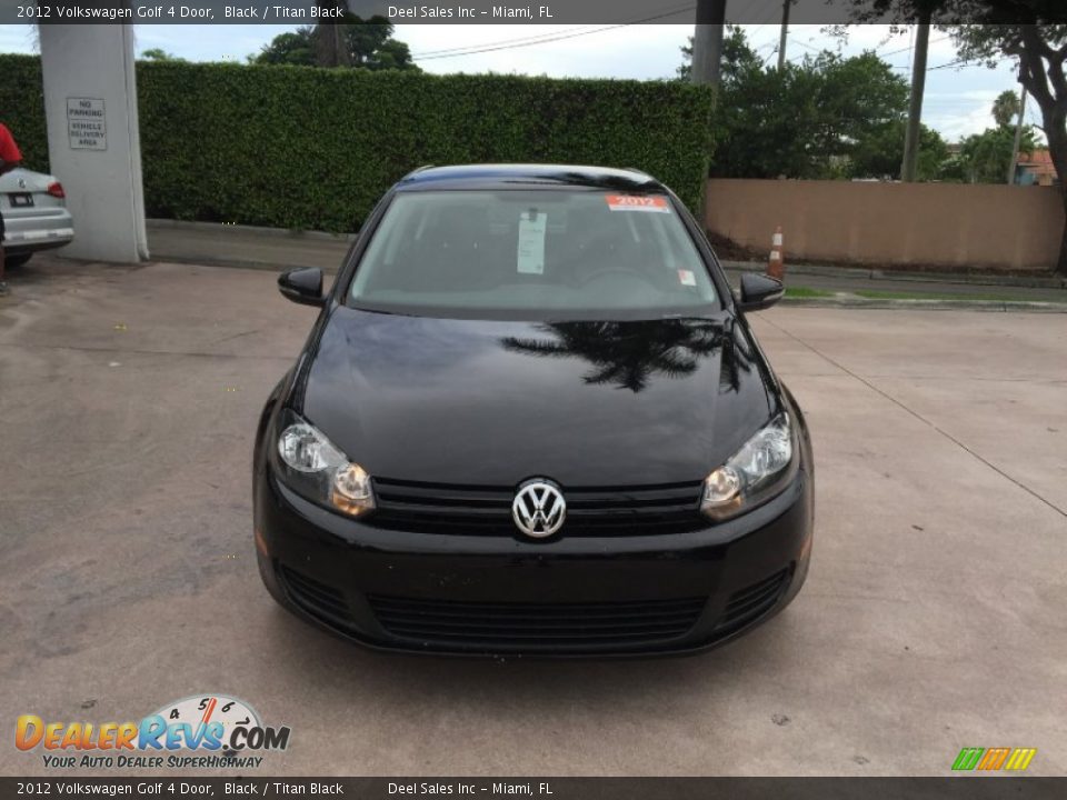 2012 Volkswagen Golf 4 Door Black / Titan Black Photo #8