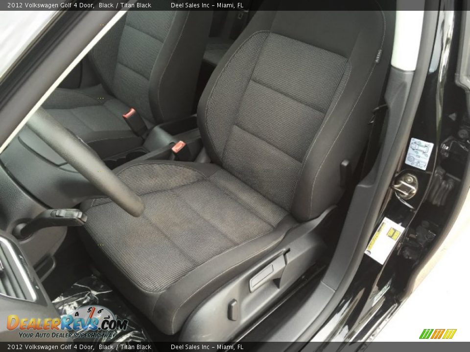 2012 Volkswagen Golf 4 Door Black / Titan Black Photo #9