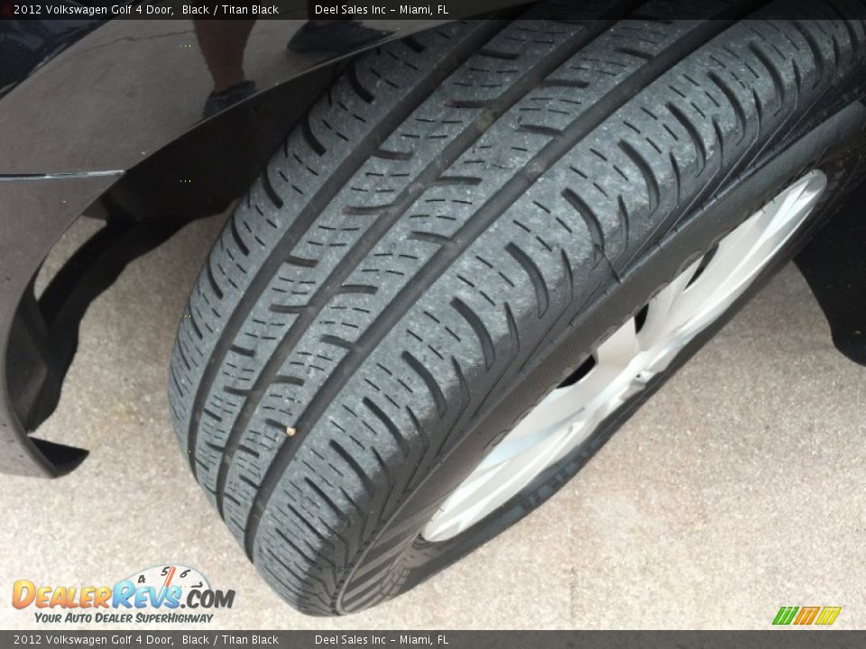 2012 Volkswagen Golf 4 Door Black / Titan Black Photo #15