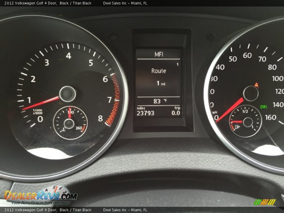 2012 Volkswagen Golf 4 Door Black / Titan Black Photo #16
