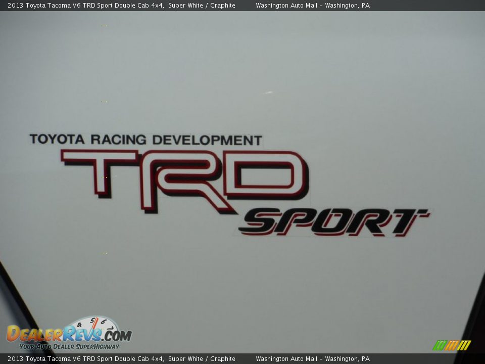 2013 Toyota Tacoma V6 TRD Sport Double Cab 4x4 Super White / Graphite Photo #7
