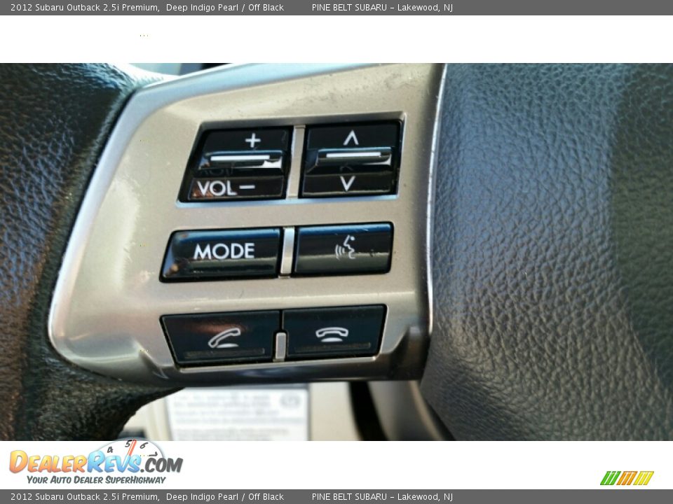 2012 Subaru Outback 2.5i Premium Deep Indigo Pearl / Off Black Photo #25