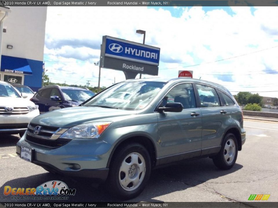 2010 Honda CR-V LX AWD Opal Sage Metallic / Ivory Photo #1