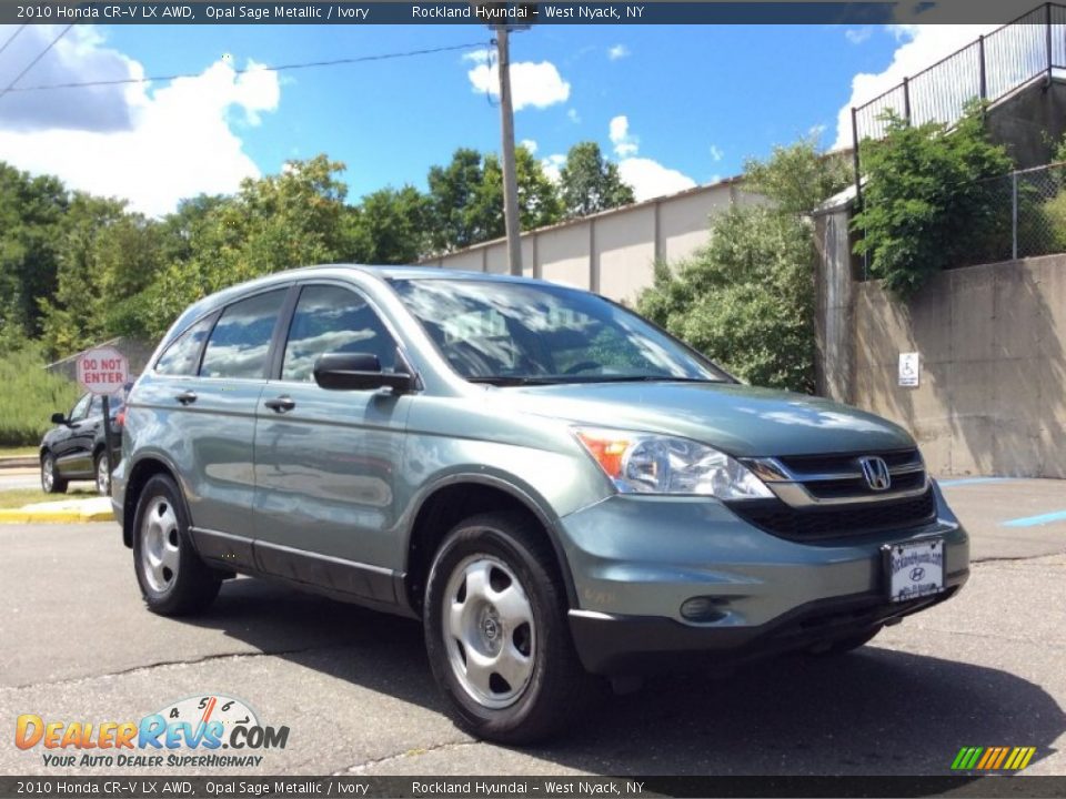 2010 Honda CR-V LX AWD Opal Sage Metallic / Ivory Photo #3