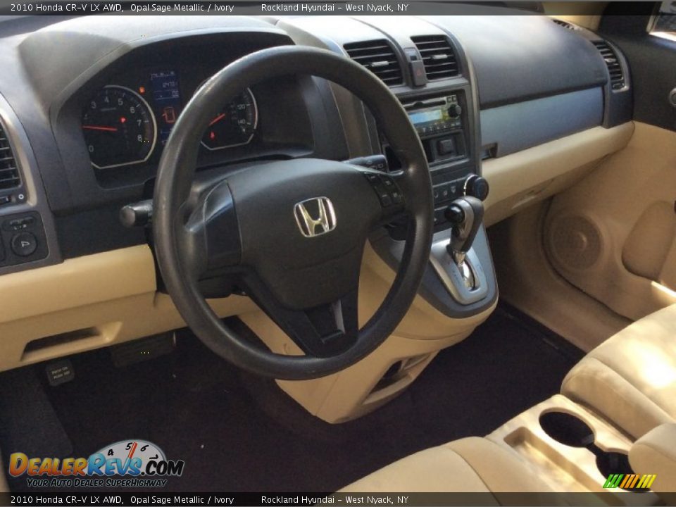 2010 Honda CR-V LX AWD Opal Sage Metallic / Ivory Photo #9