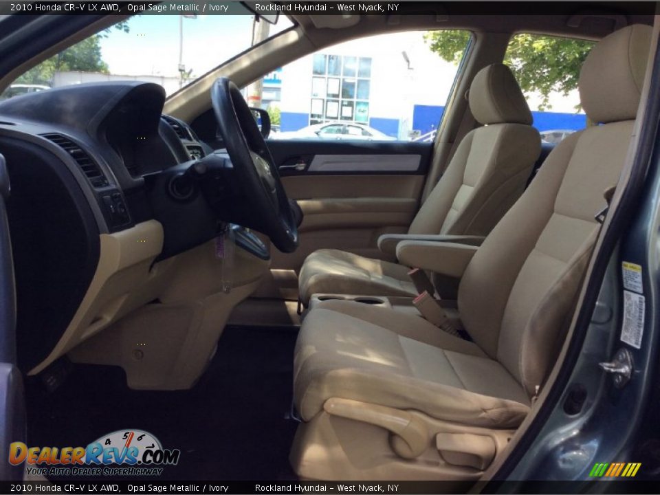 2010 Honda CR-V LX AWD Opal Sage Metallic / Ivory Photo #10