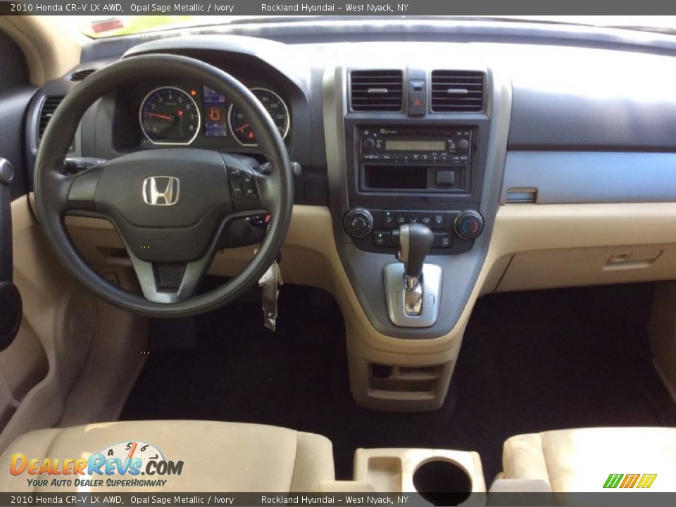 2010 Honda CR-V LX AWD Opal Sage Metallic / Ivory Photo #12