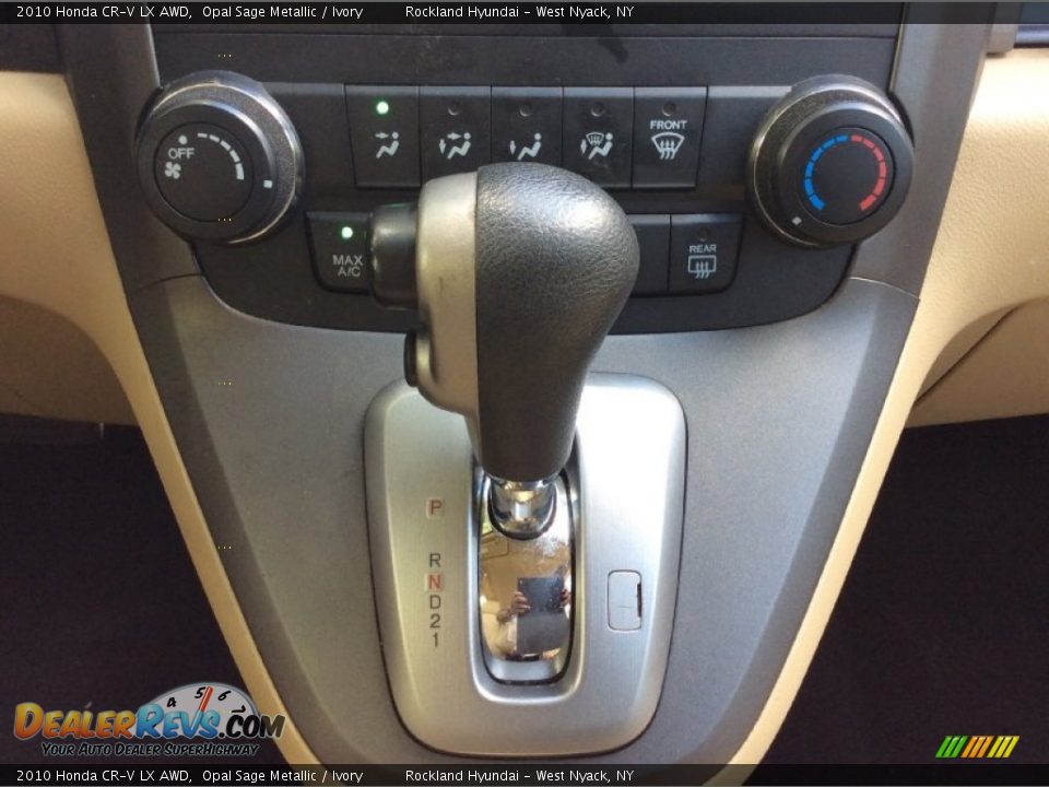 2010 Honda CR-V LX AWD Opal Sage Metallic / Ivory Photo #15