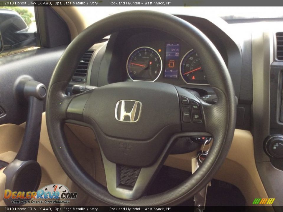2010 Honda CR-V LX AWD Opal Sage Metallic / Ivory Photo #16