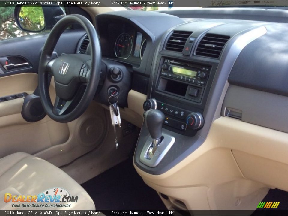 2010 Honda CR-V LX AWD Opal Sage Metallic / Ivory Photo #24