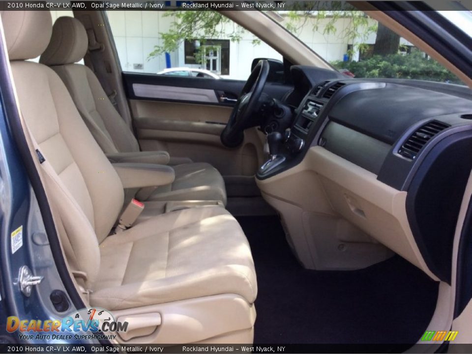 2010 Honda CR-V LX AWD Opal Sage Metallic / Ivory Photo #25