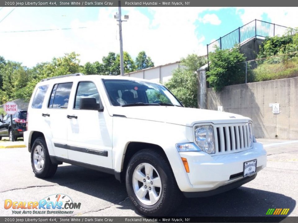 2010 Jeep Liberty Sport 4x4 Stone White / Dark Slate Gray Photo #3