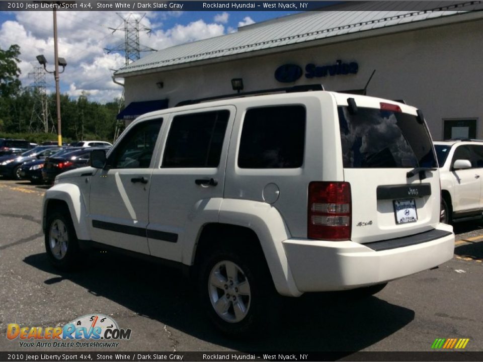 2010 Jeep Liberty Sport 4x4 Stone White / Dark Slate Gray Photo #6