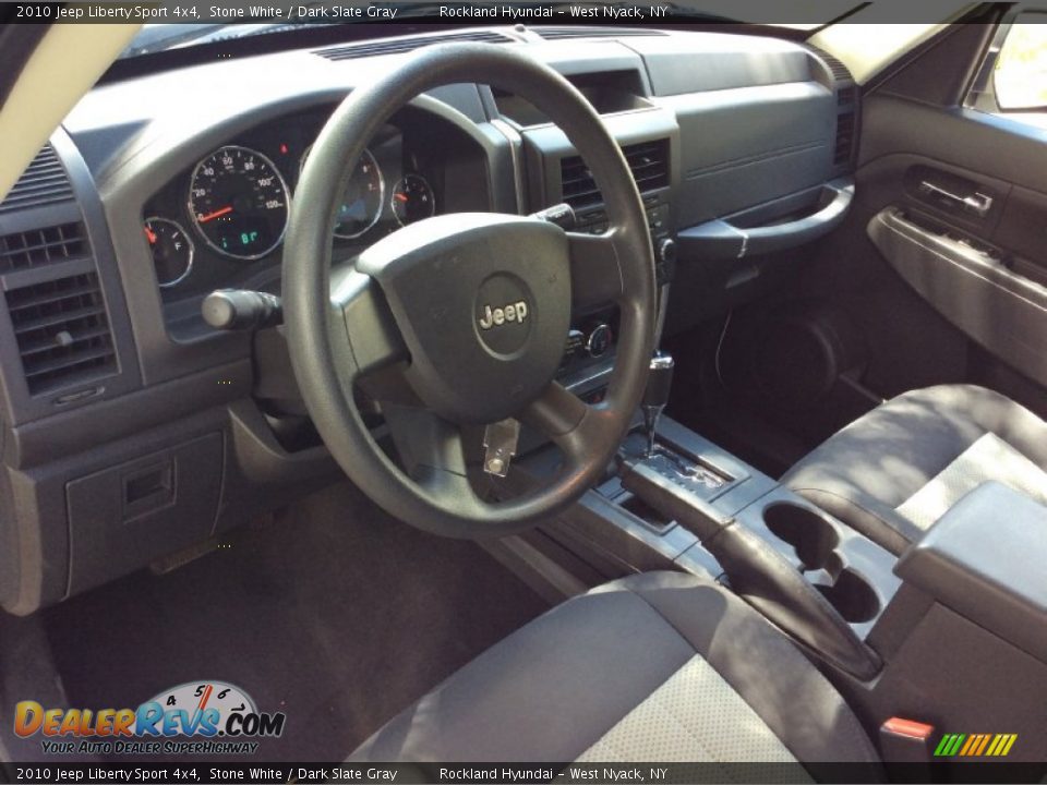 2010 Jeep Liberty Sport 4x4 Stone White / Dark Slate Gray Photo #9