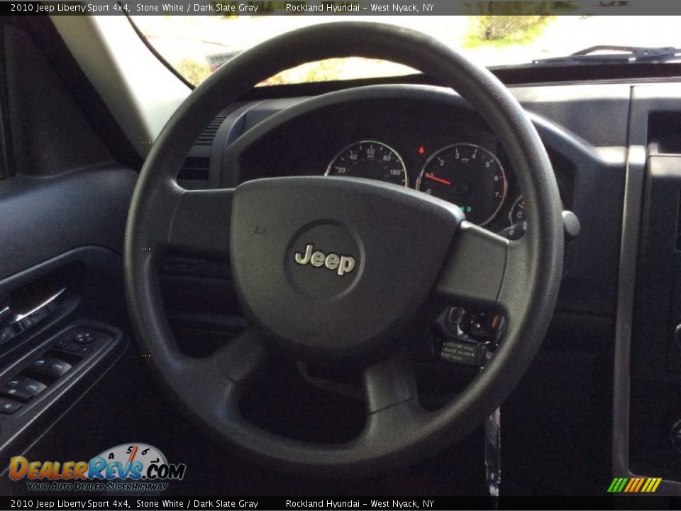 2010 Jeep Liberty Sport 4x4 Stone White / Dark Slate Gray Photo #16