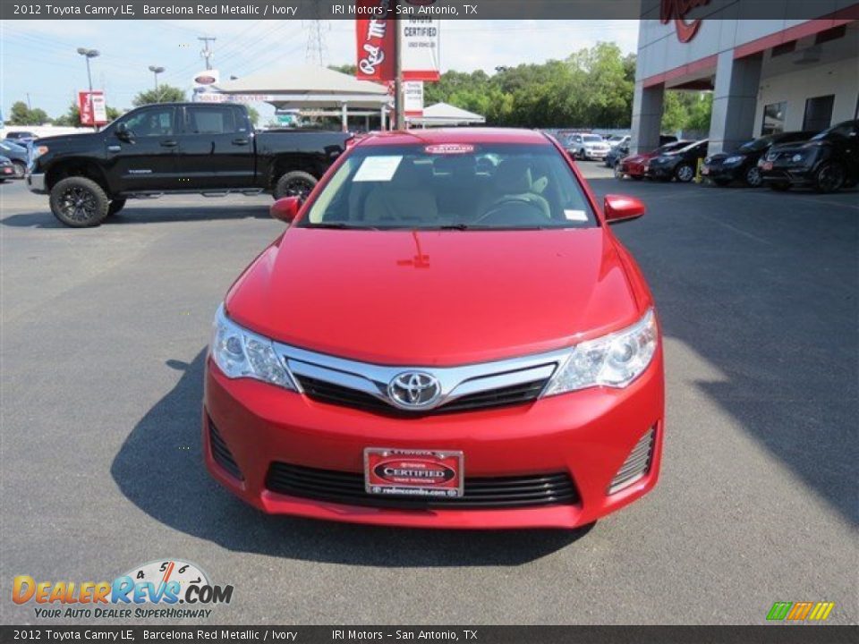 2012 Toyota Camry LE Barcelona Red Metallic / Ivory Photo #3