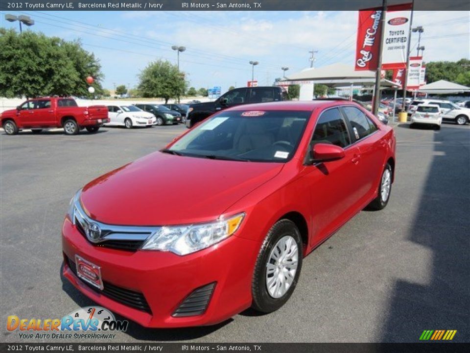 2012 Toyota Camry LE Barcelona Red Metallic / Ivory Photo #4
