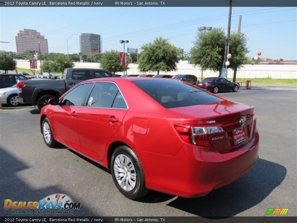 2012 Toyota Camry LE Barcelona Red Metallic / Ivory Photo #6