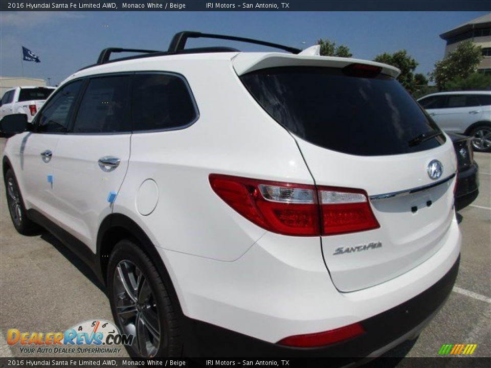 2016 Hyundai Santa Fe Limited AWD Monaco White / Beige Photo #4