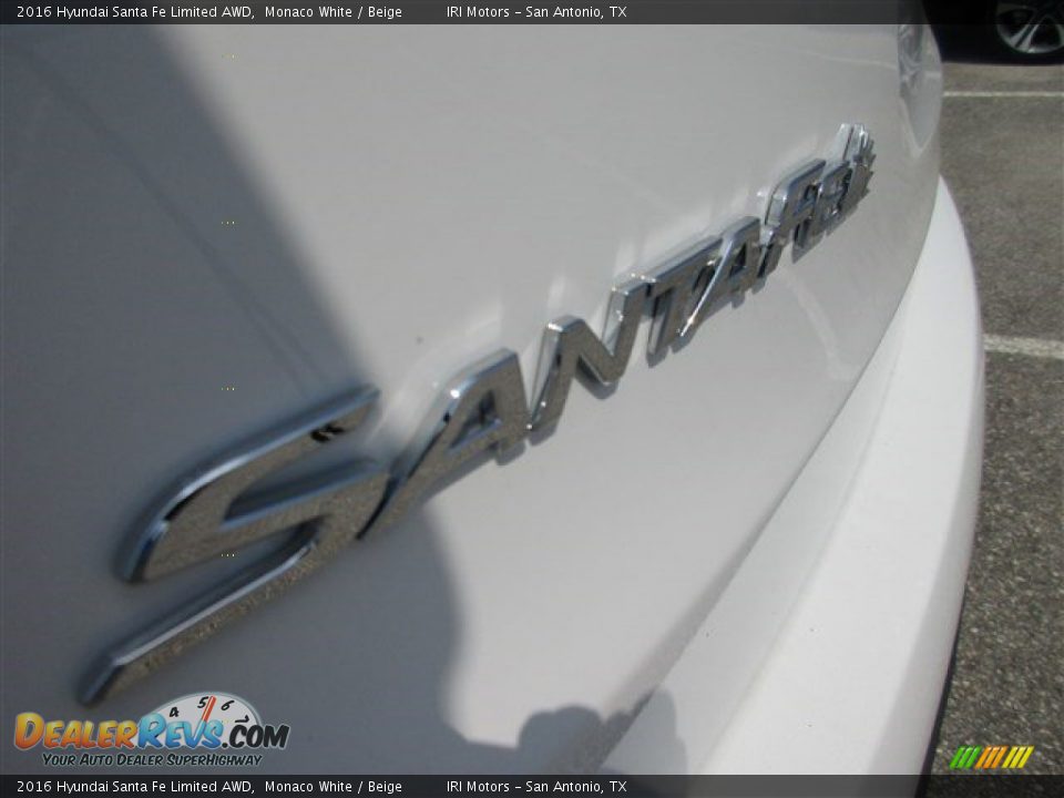 2016 Hyundai Santa Fe Limited AWD Monaco White / Beige Photo #5