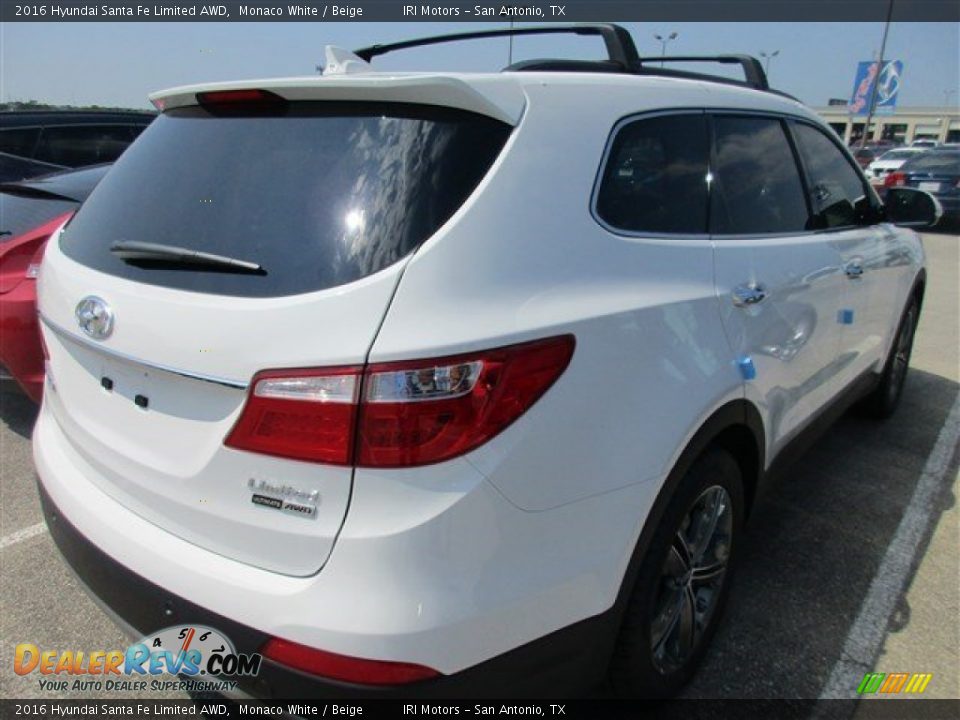 2016 Hyundai Santa Fe Limited AWD Monaco White / Beige Photo #7